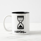 Farting Computerhourglass-T - Shirts für Männer Zweifarbige Tasse (Links)
