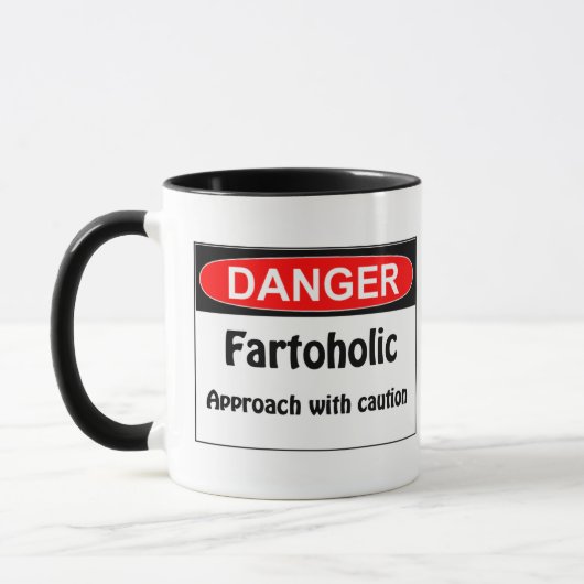 Farting Gefahr Fartoholic Tasse (Links)
