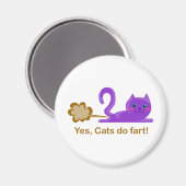 Farting Katze, Katze Furzen! Magnet (Vorderseite/Rückseite)