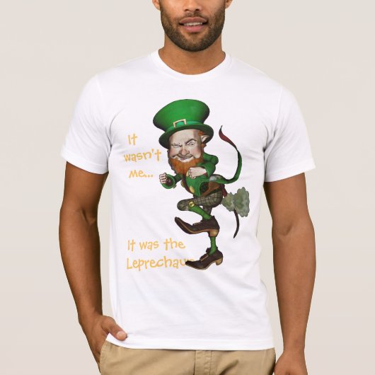 Farting Kobold-lustiges irisches T-Shirt (Vorderseite)