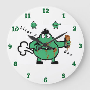 Farting 'Life's A Gas ' Wall Clock Große Wanduhr