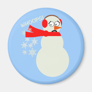 Farting Snowman-Cartoon Magnet
