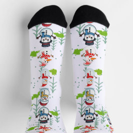 Farting Snowmen Funny Christmas Socken