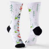Farting Snowmen Funny Christmas Socken (Gewinkelt)