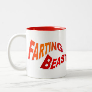 FARTING TIER - unglaublich witzig Anspielungs-Spaß Zweifarbige Tasse