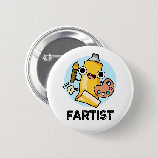 Fartist Funny Artist Pub Button (Vorne & Hinten)