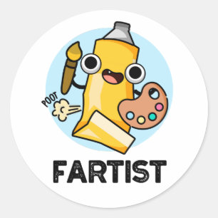 Fartist Funny Artist Pub Runder Aufkleber