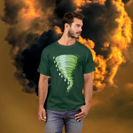 Fartnado Green Gas Tornado Dunkelfarbener Unisex T-Shirt