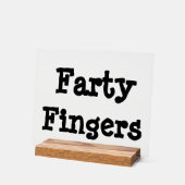 Farty Fingers Acrylschild (Winkel)