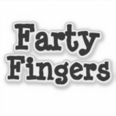 Farty Fingers Aufkleber (Vorderseite)