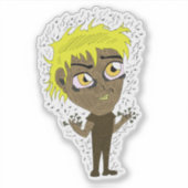 Farty Fingers Chibi Aufkleber (Vorderseite)