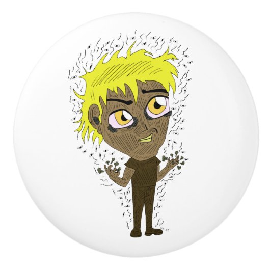 Farty Fingers Chibi Keramikknauf (Vorderseite)