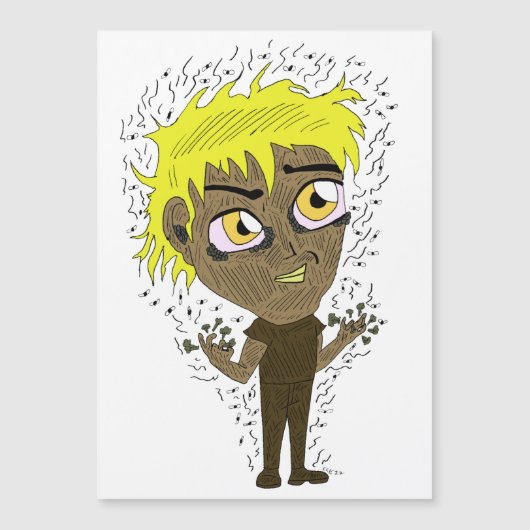 Farty Fingers Chibi Magnetkarte (Vorderseite)