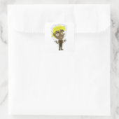 Farty Fingers Chibi Quadratischer Aufkleber (Tasche)