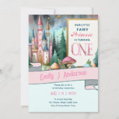 Farty Princess 1. Geburtstagsmesse Mairytale Einladung (Vorderseite)