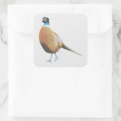 Fasan 2012 quadratischer aufkleber (Tasche)