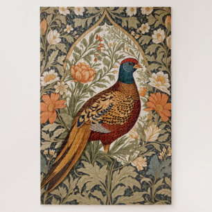 Fasan Antik Blumenmuster inspiriert von William Mo Puzzle
