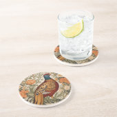 Fasan Antik Blumenmuster William Morris Inspiriert Getränkeuntersetzer (Seite)