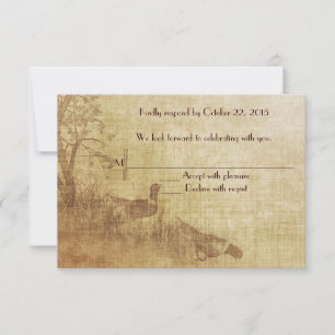 Fasan-Antwort Herbst RSVP Karte