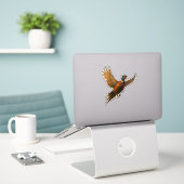 Fasan-Ausschneideaufkleber Aufkleber (Laptop auf Schreibtisch)