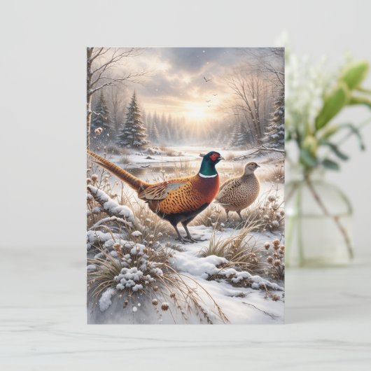 Fasan einladung (Stehend Vorderseite)