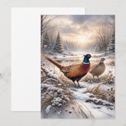 Fasan einladung (Vorne/Hinten)