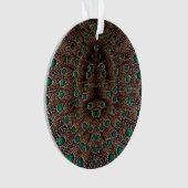 Fasan-Feder-Fraktal Design Ornament (Vorderseite)