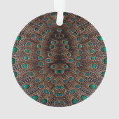Fasan-Feder-Fraktal Design Ornament (Rückseite)