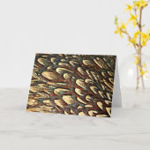 Fasan-Federn Karte (Gelbe Blume)