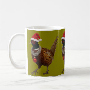 Fasan festlich aussehende Weihnachtskarte Kaffeetasse
