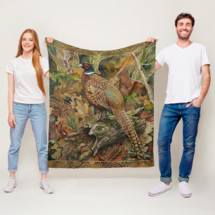 Fasan Forever . Aquarellkunst Fleecedecke