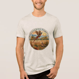 Fasan Forever . Aquarellkunst Tri-Blend Shirt