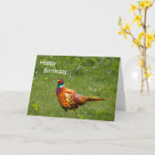 Fasan-Geburtstags-Karte Karte (Gelbe Blume)