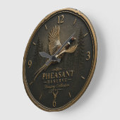 Fasan Große Wanduhr (Winkel)