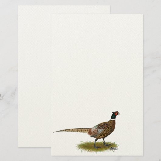 Fasan-Hahn Briefpapier (Vorne/Hinten)