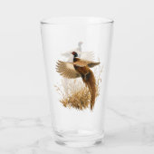 Fasan im goldenen Flug Glas (Rückseite)
