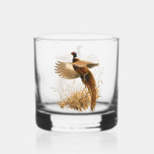 Fasan im goldenen Flug Whiskyglas (Rückseite)