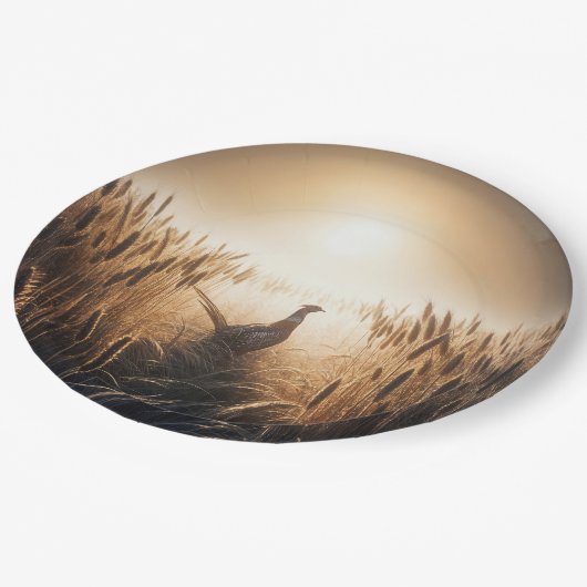 Fasan im Herbst Pappteller (Schrägansicht)