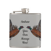 Fasan in der Flug-angesagten Flasche Flachmann (Vorderseite)