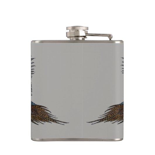 Fasan in der Flug-angesagten Flasche Flachmann (Rückseite)