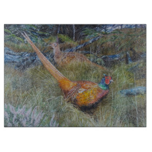 Fasan in der Waldkunst Schneidebrett