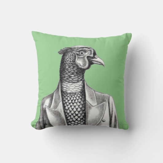 Fasan in Smart Jacket (Moegi) Kissen (Vorderseite)