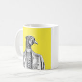Fasan in Smart Jacket (Retro-Gelb) Kaffeetasse (Vorderseite Links)