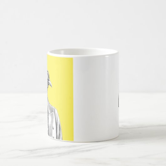 Fasan in Smart Jacket (Retro-Gelb) Kaffeetasse (Mittel)