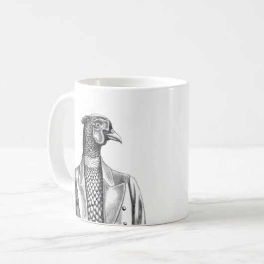 Fasan in Smart Jacket (Schnee) Kaffeetasse (Vorderseite Links)