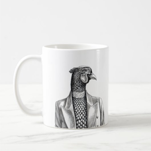 Fasan in Smart Jacket (Schnee) Kaffeetasse (Links)