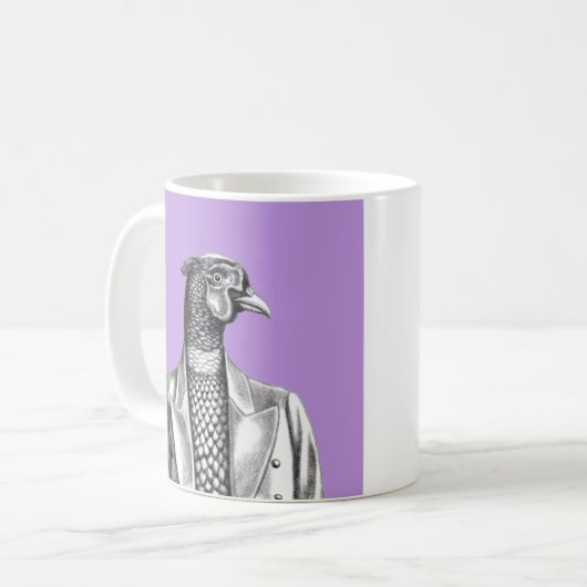 Fasan in Smart Jacket (Sumire) Kaffeetasse (Vorderseite Links)