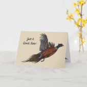 Fasan-Karte Karte (Gelbe Blume)