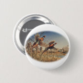 Fasan-oben - große Jagd auf dem Bauernhof Button (Vorne & Hinten)