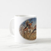 Fasan-oben - große Jagd auf dem Bauernhof Kaffeetasse (Vorderseite Links)